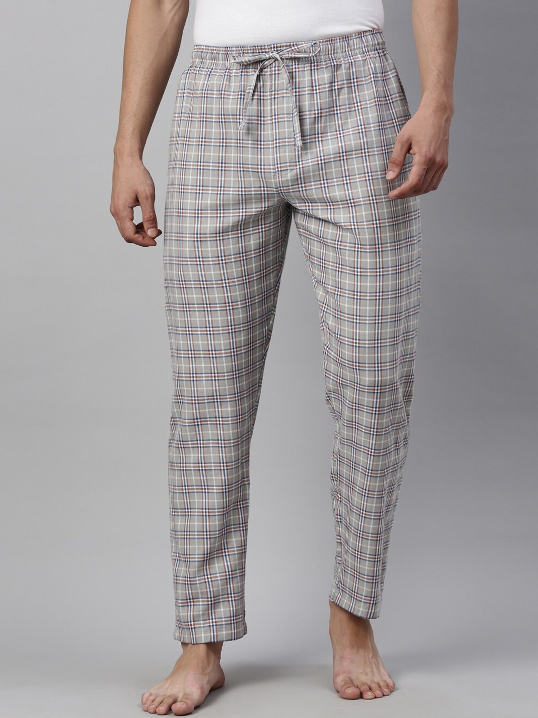 

Joven Men Grey Checked Cotton Lounge Pant