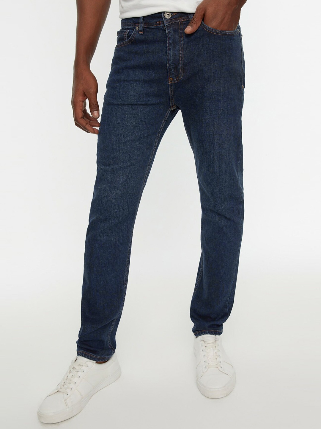

Trendyol Men Navy Blue Stretchable Jeans