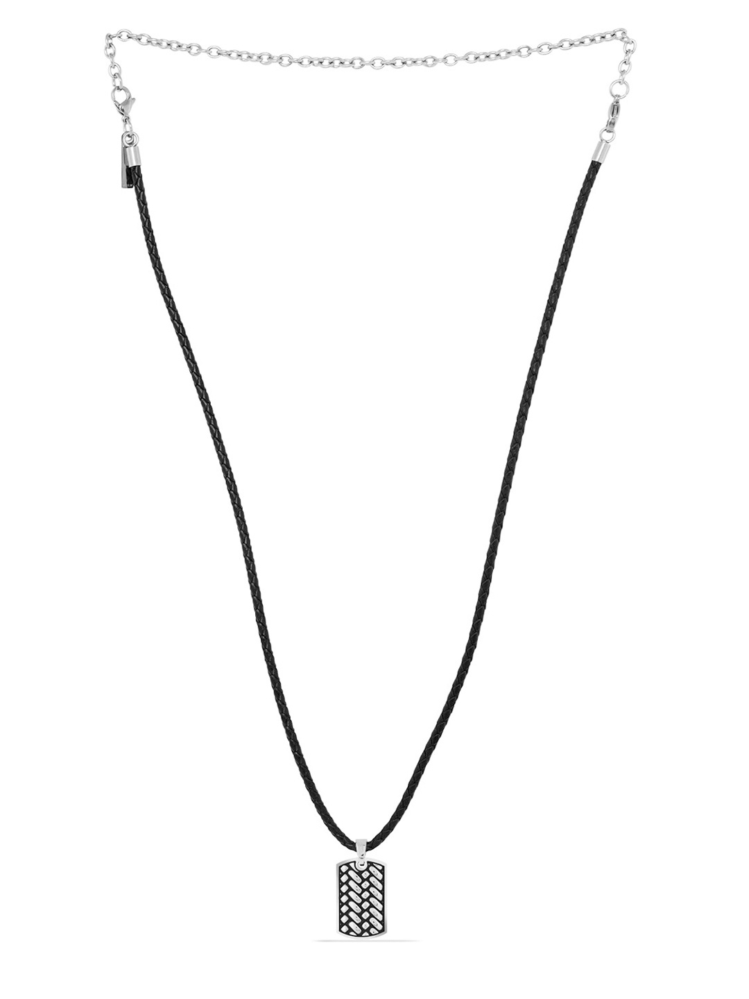 

Police Men Black Silver Double Impact Necklace