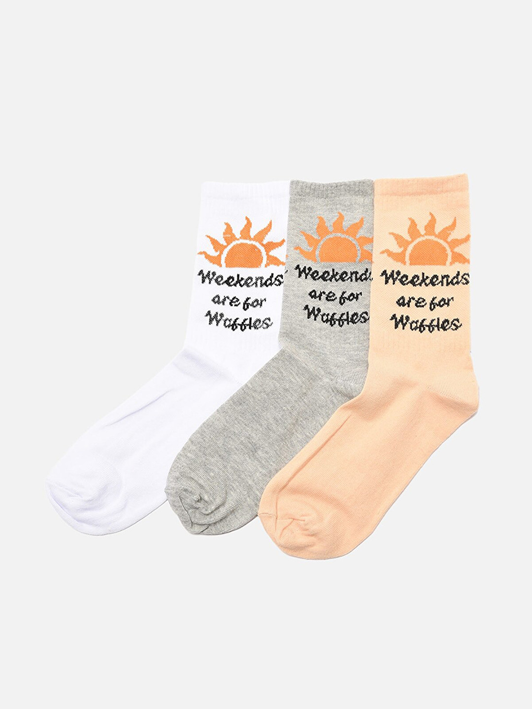

Trendyol Men Pack of 3 Patterned Socks, Grey