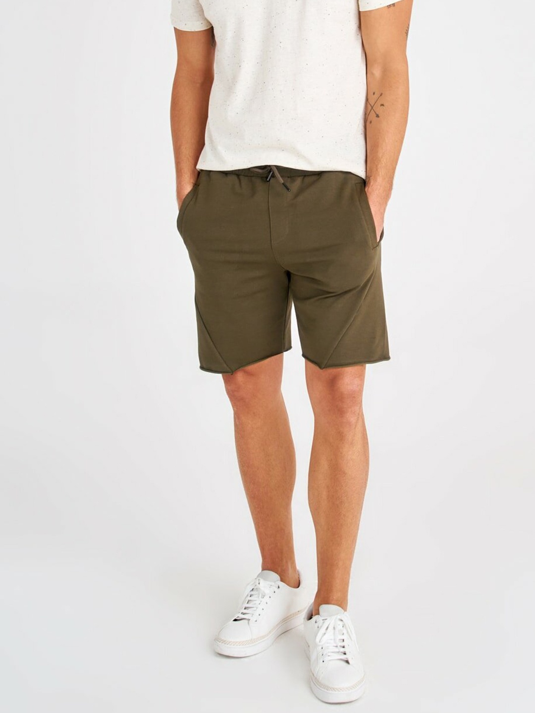 

Trendyol Men Olive Green Shorts