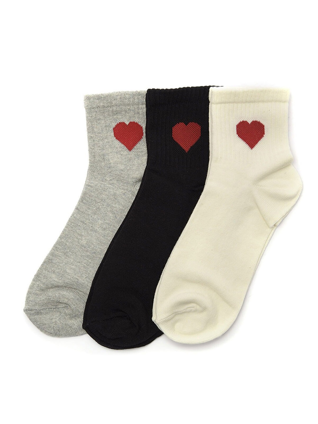 

Trendyol Women Pack of 3 Solid Socks, White