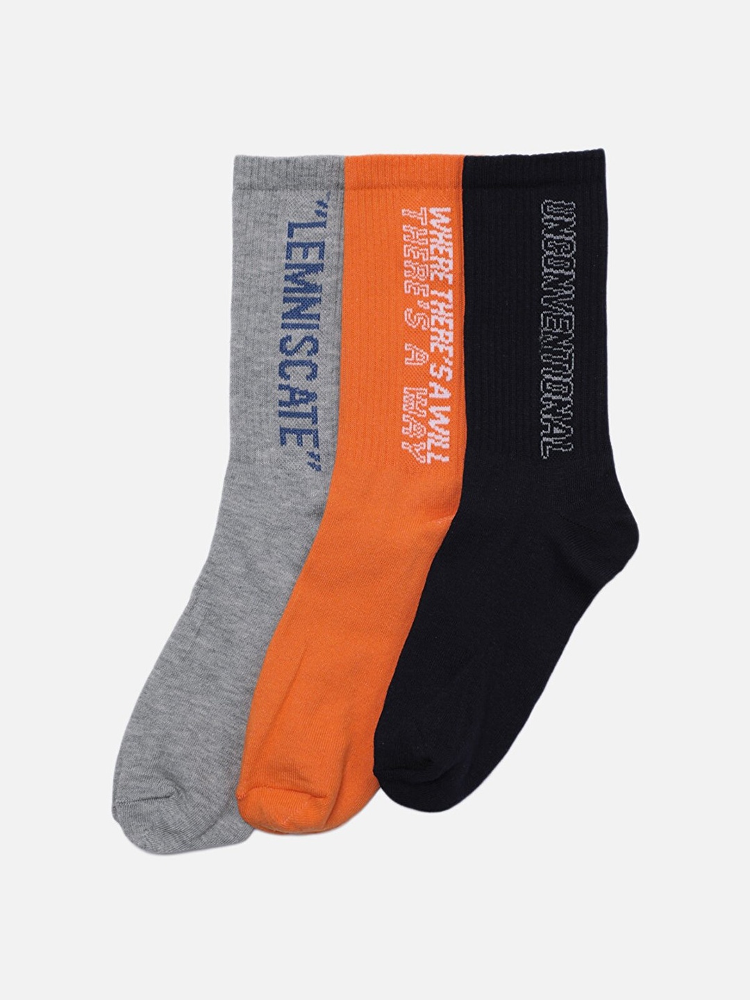 

Trendyol Men Pack of 3 Above-Ankle Pure Cotton Socks, Grey