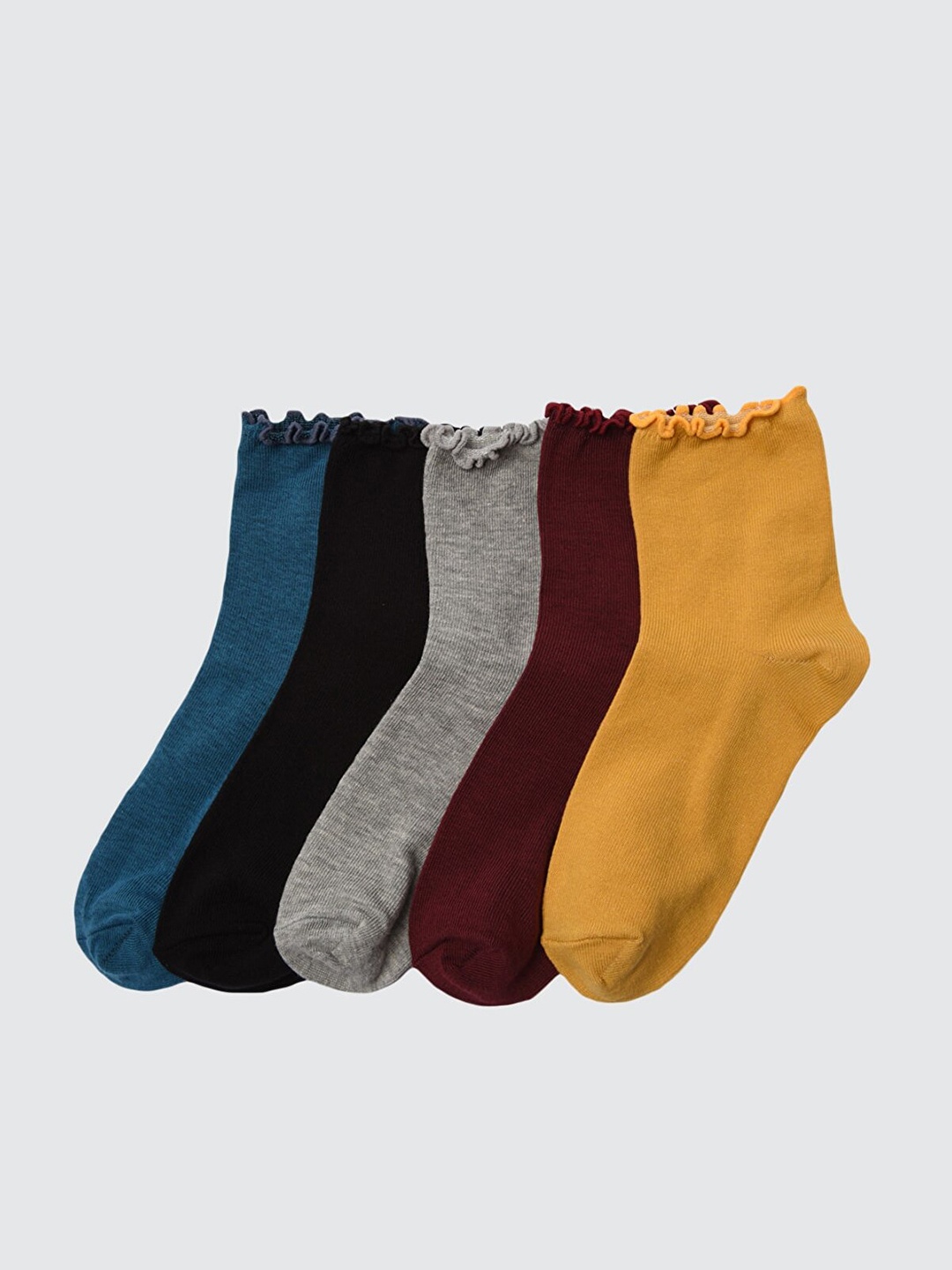 

Trendyol Women Pack of 5 Solid Socks, Black