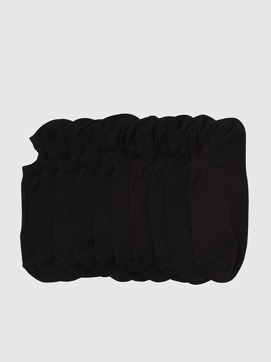 

Trendyol Men Pack of 5 Solid Shoe Liner Socks, Black