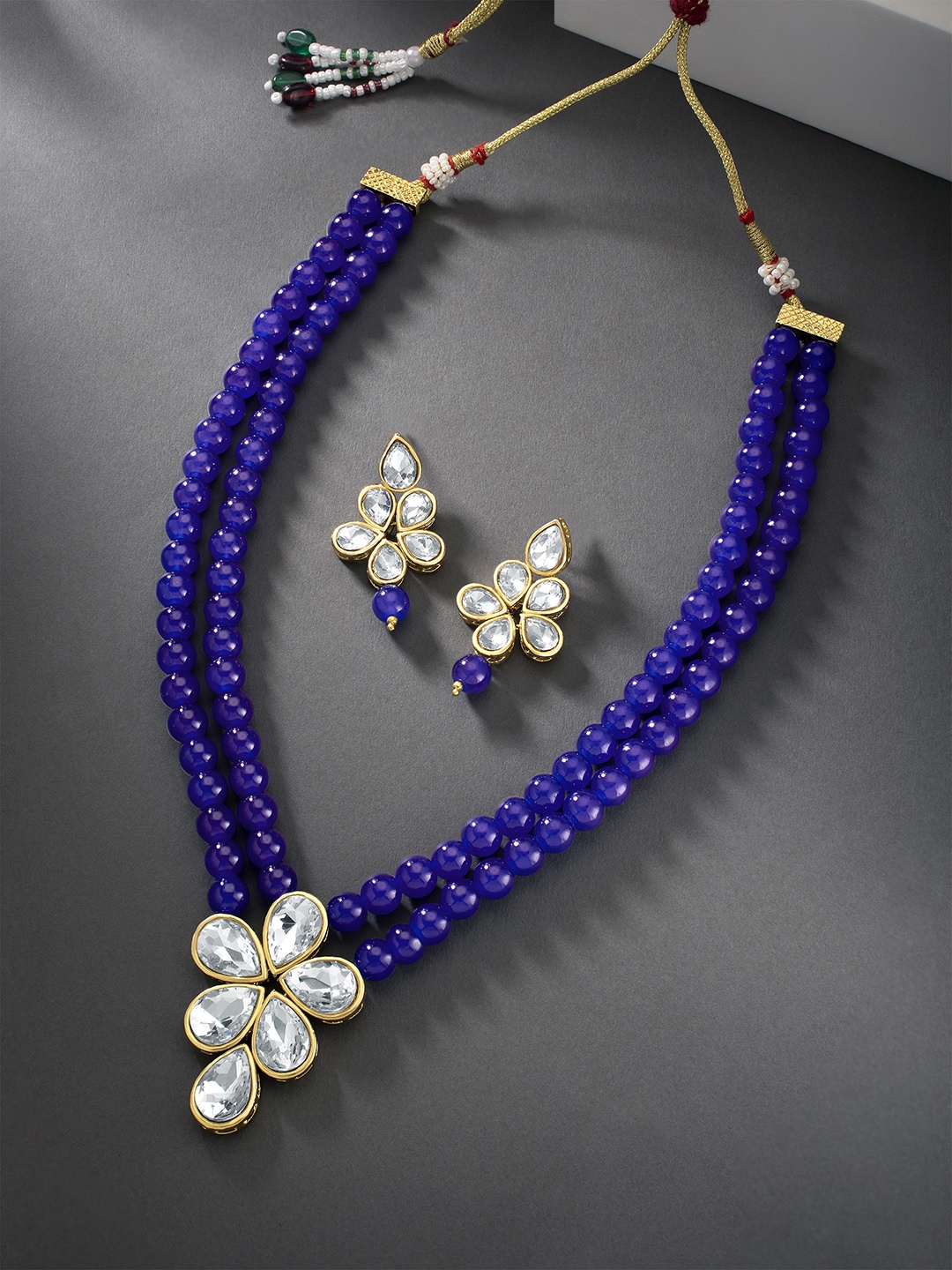 

Peora Blue Gold-Plated Jewellery Set