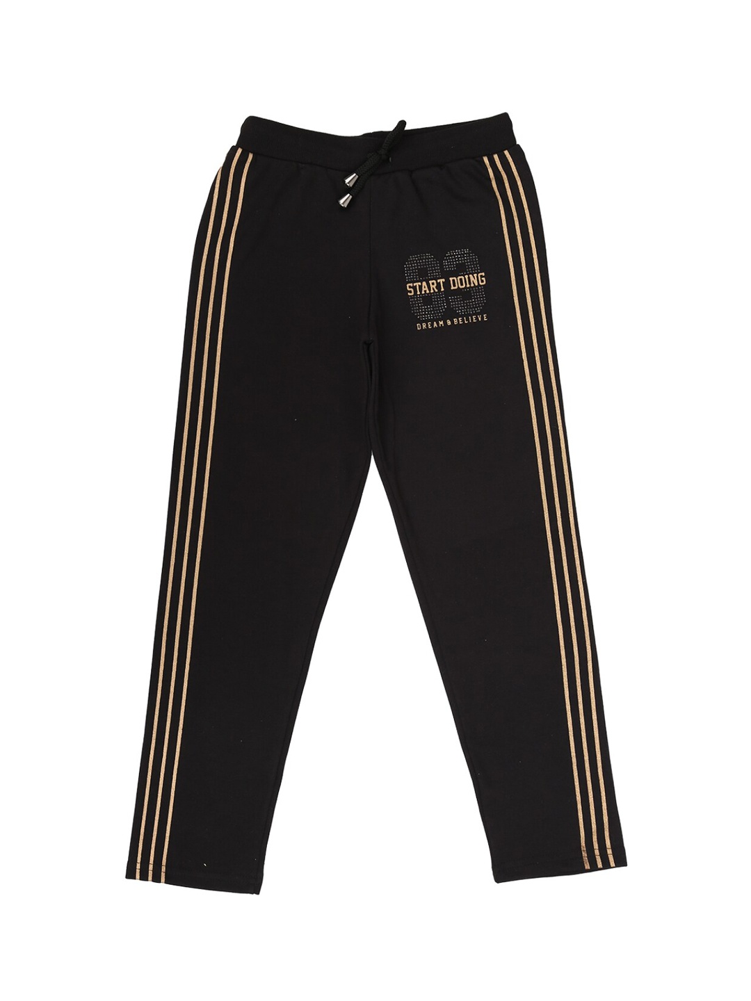 

V-Mart Boys Black Printed Cotton Track Pants