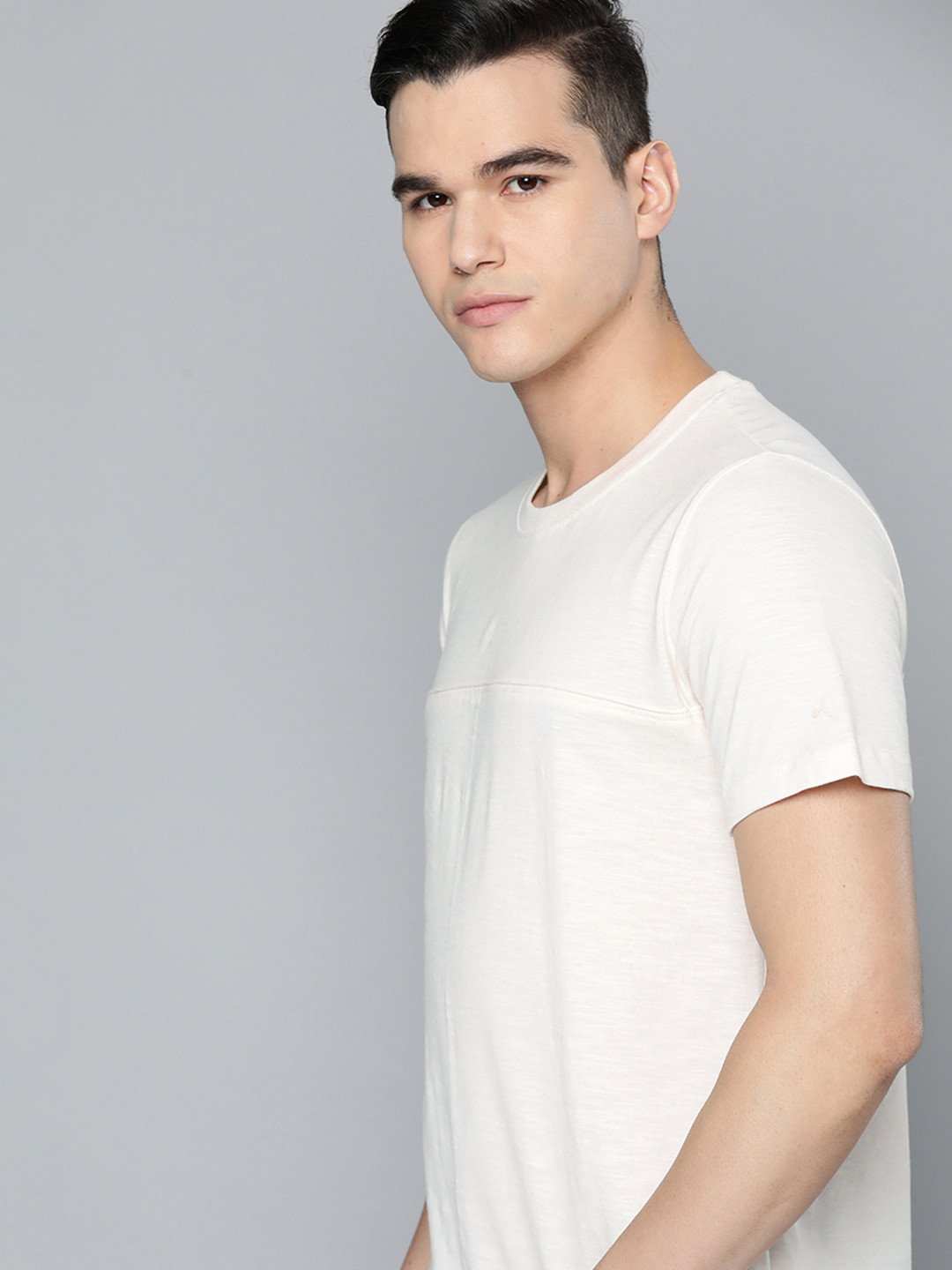 

ether Kora Collection Sustainable Unbleached Fabric Pure Cotton T-shirt, Off white