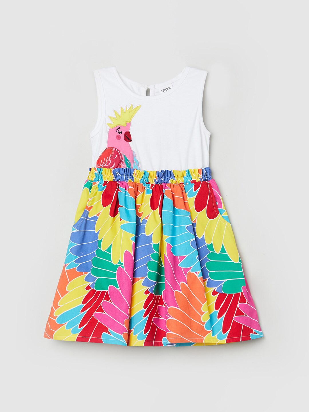 

max Girls Multicoloured Floral Dress, Multi