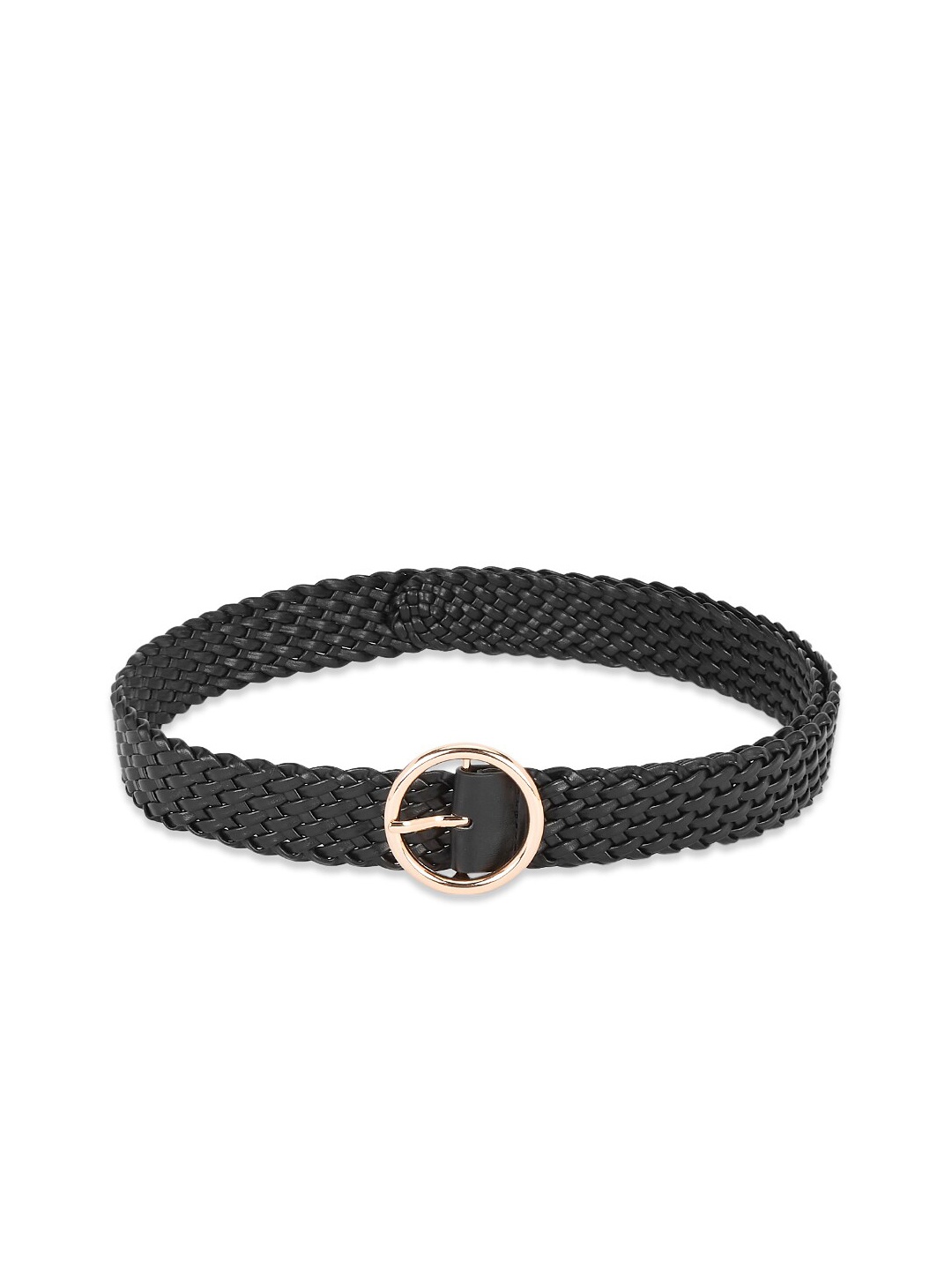 

Forever Glam by Pantaloons Women Black Braided PU Belt