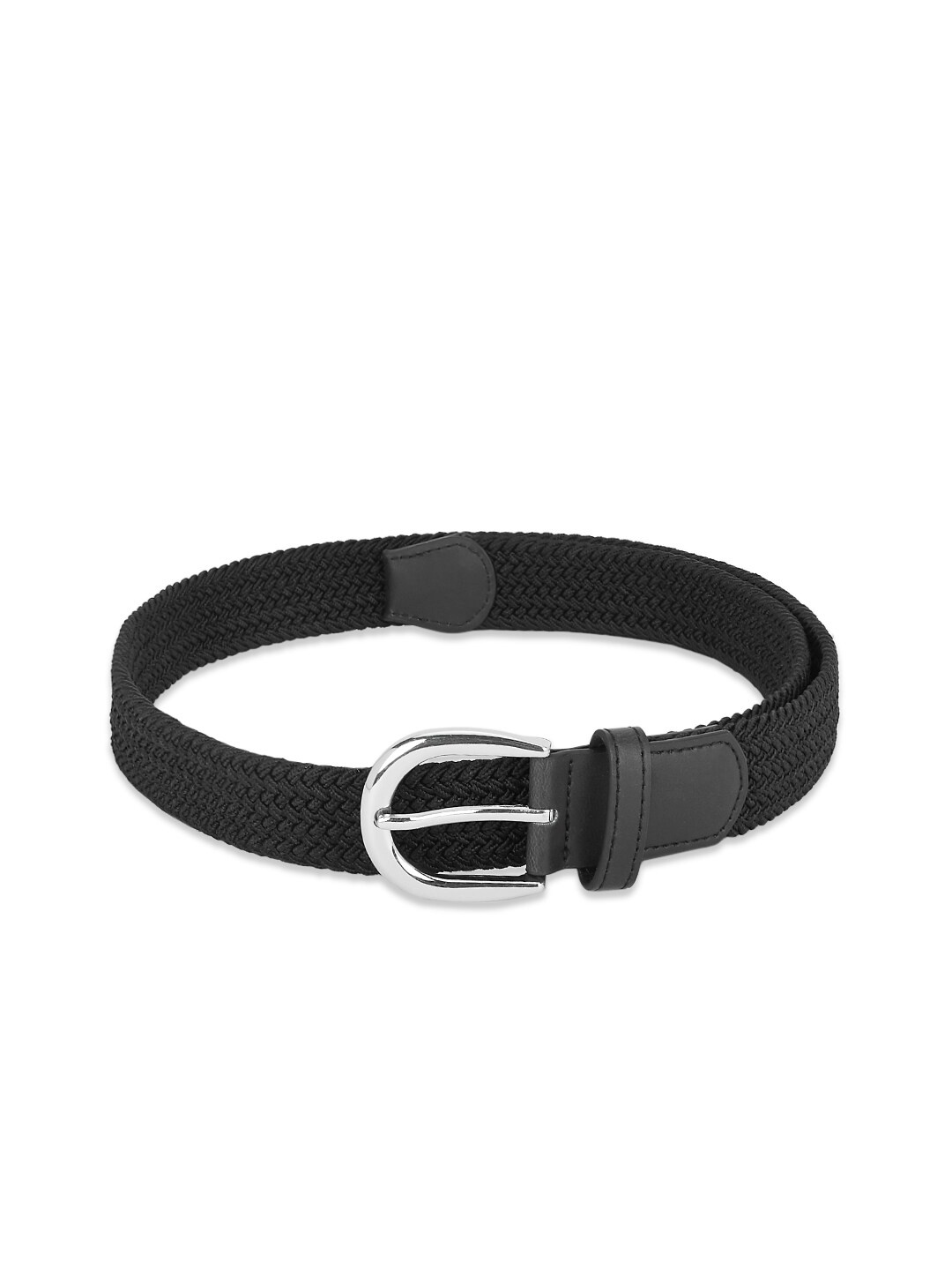 

Forever Glam by Pantaloons Women Black Braided PU Belt