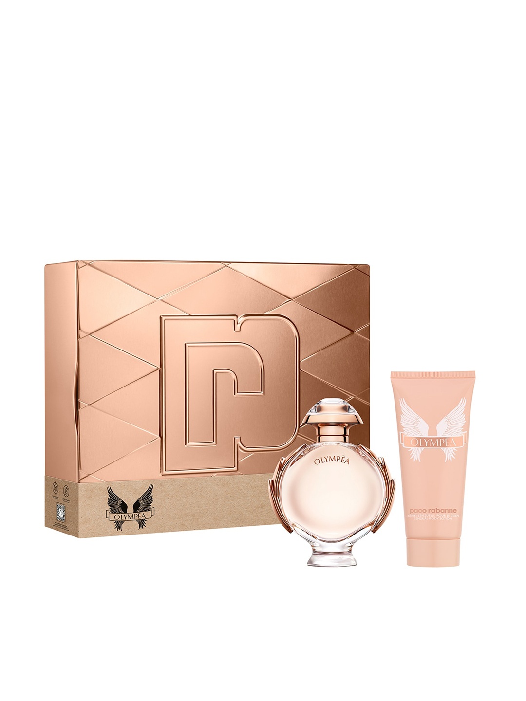 

Paco Rabanne Women Olympea Eau De Parfum 80 ml with Body Lotion 100 ml, Pink