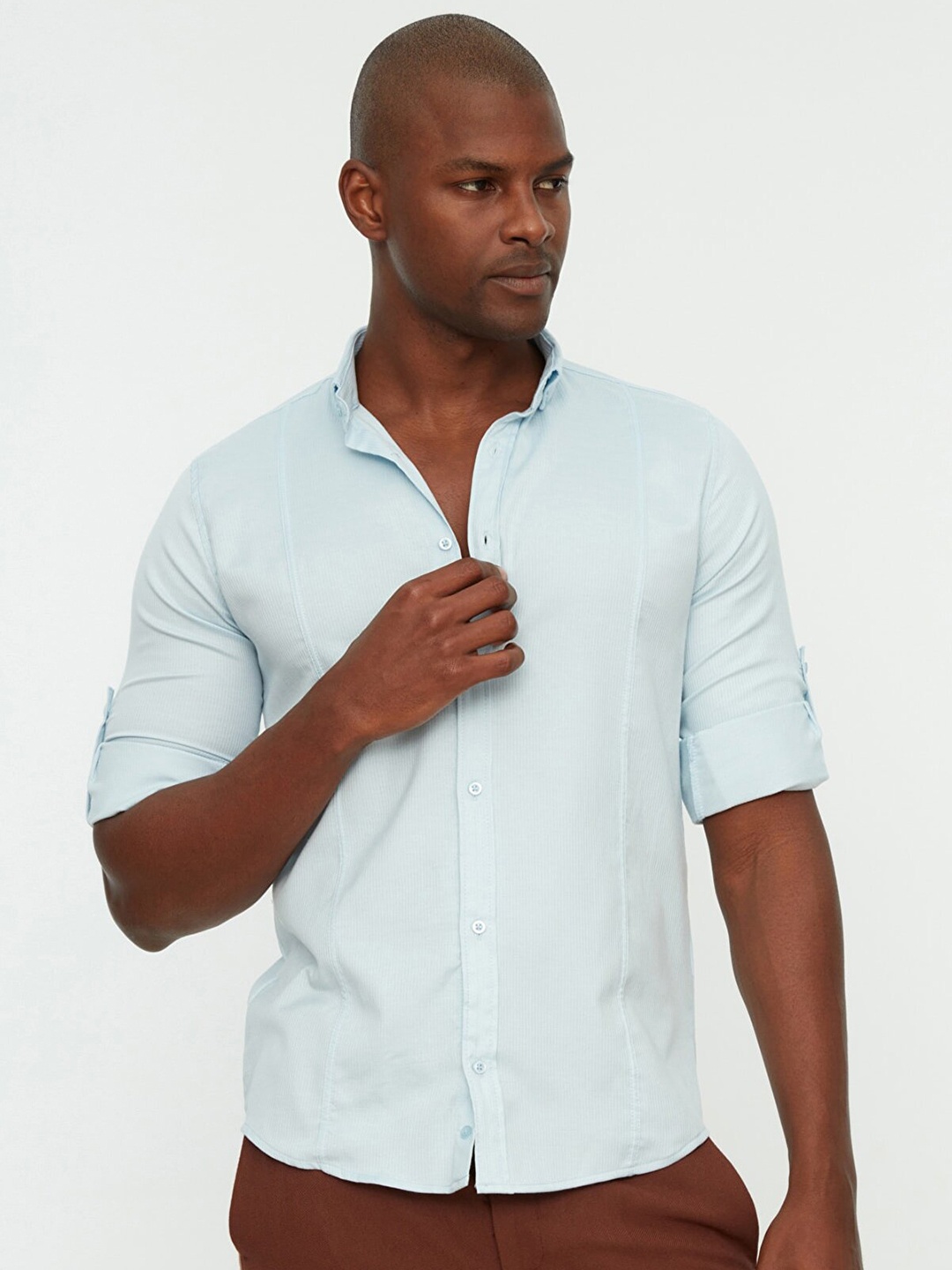 

Trendyol Men Blue Casual Shirt