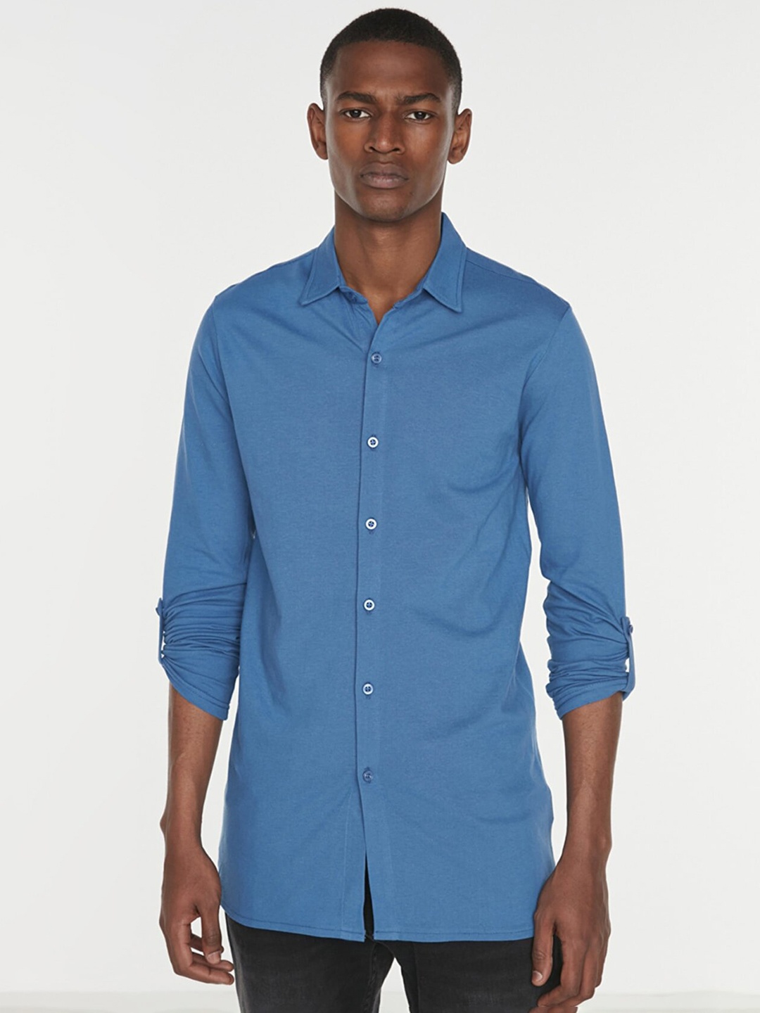 

Trendyol Men Blue Casual Shirt