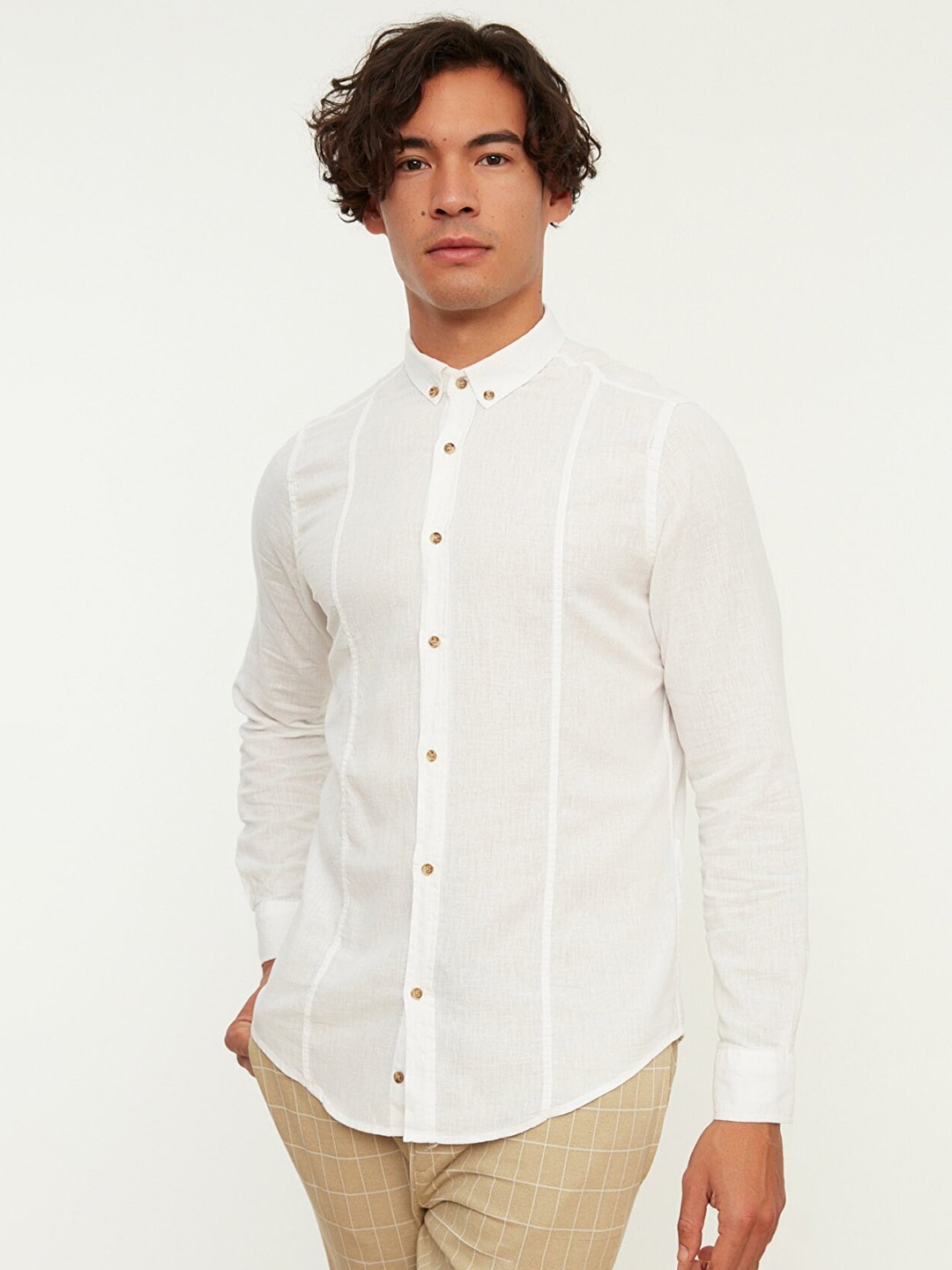 

Trendyol Men White Casual Shirt