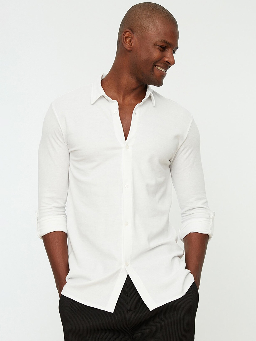 

Trendyol Men White Slim Fit Casual Shirt