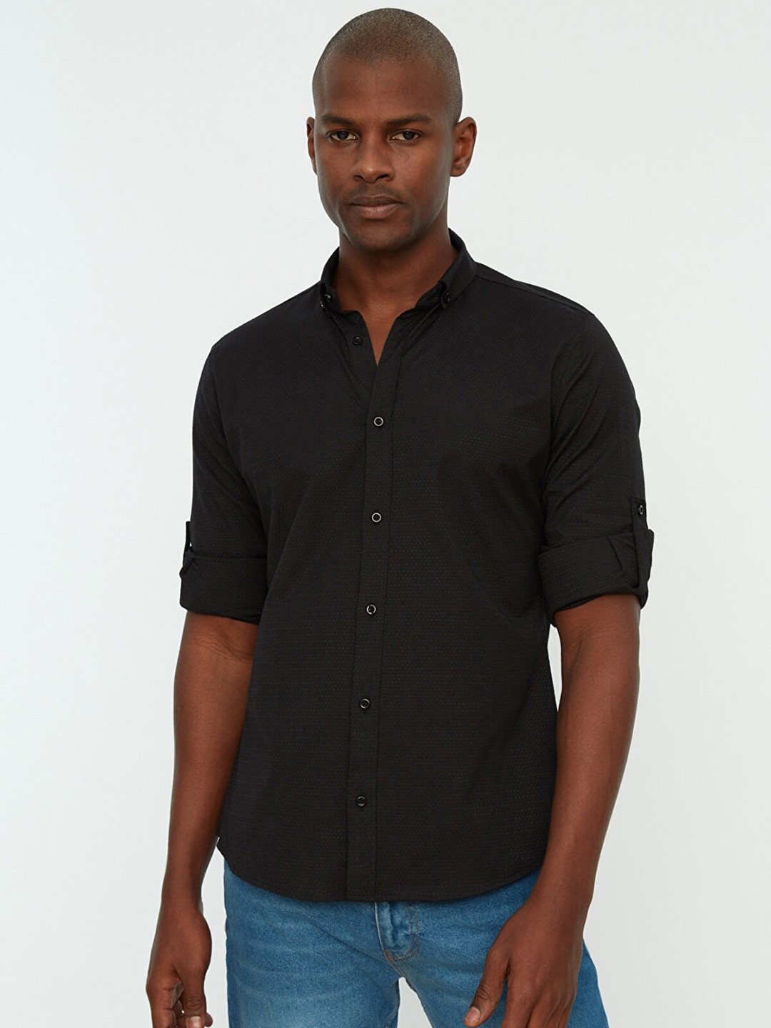 

Trendyol Men Black Casual Shirt
