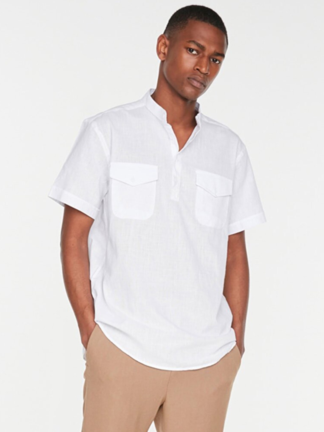 

Trendyol Men White Casual Shirt