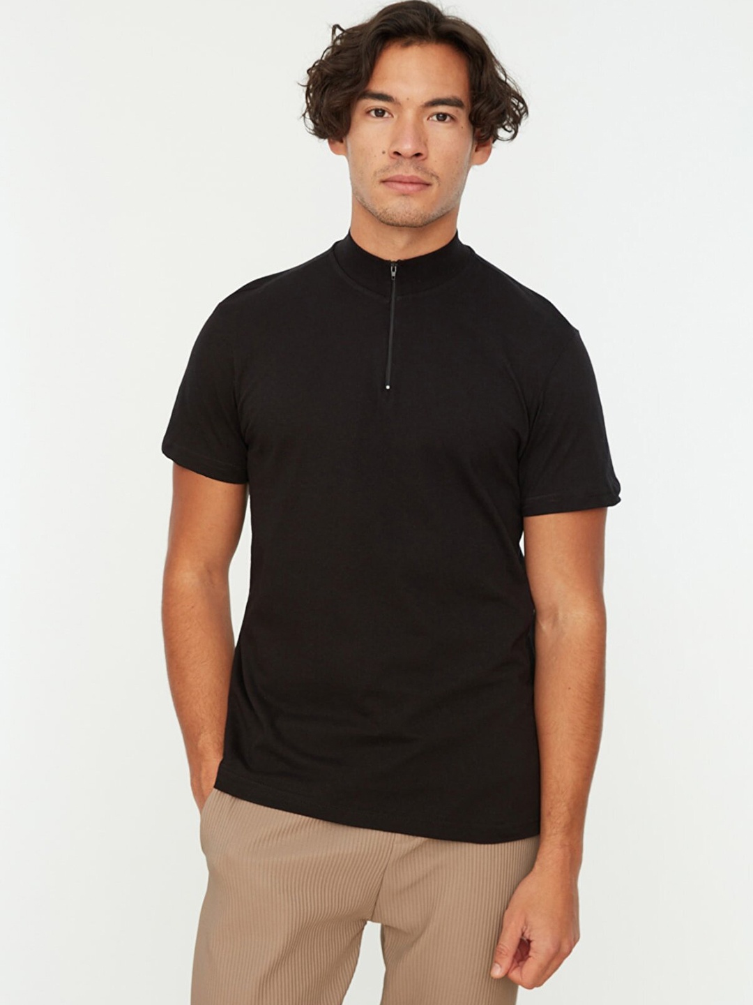 

Trendyol Men Black High Neck T-shirt