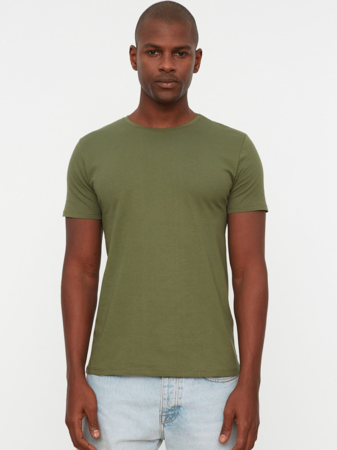 

Trendyol Men Olive Green T-shirt