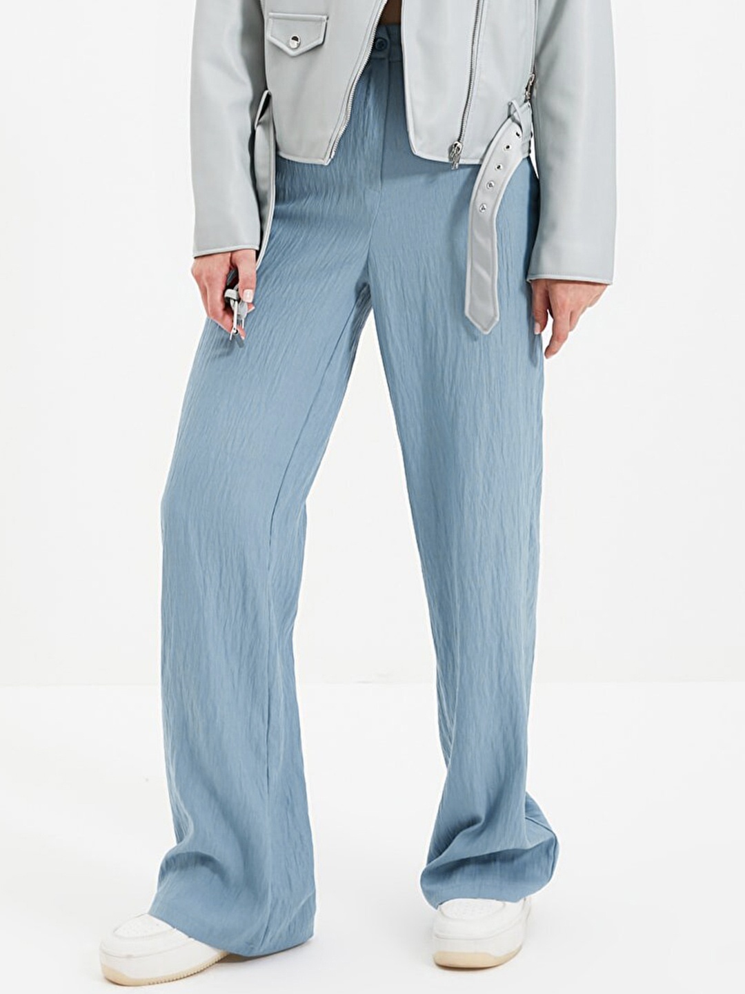 

Trendyol Women Blue Regular Trousers