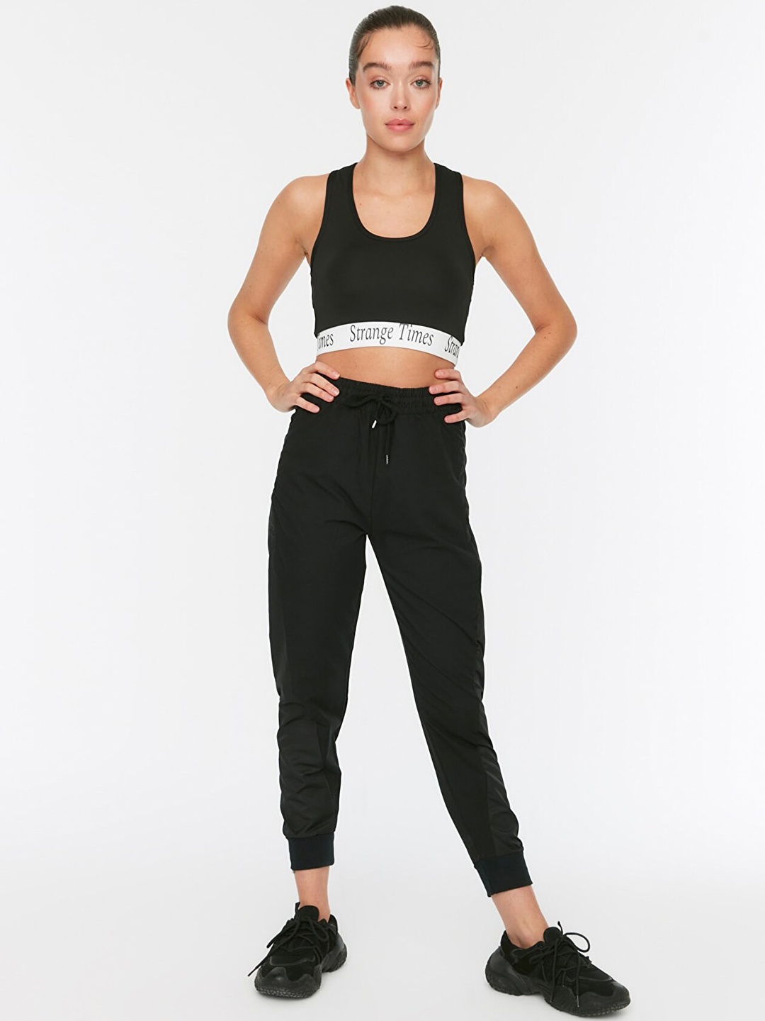 

Trendyol Women Black Solid Joggers
