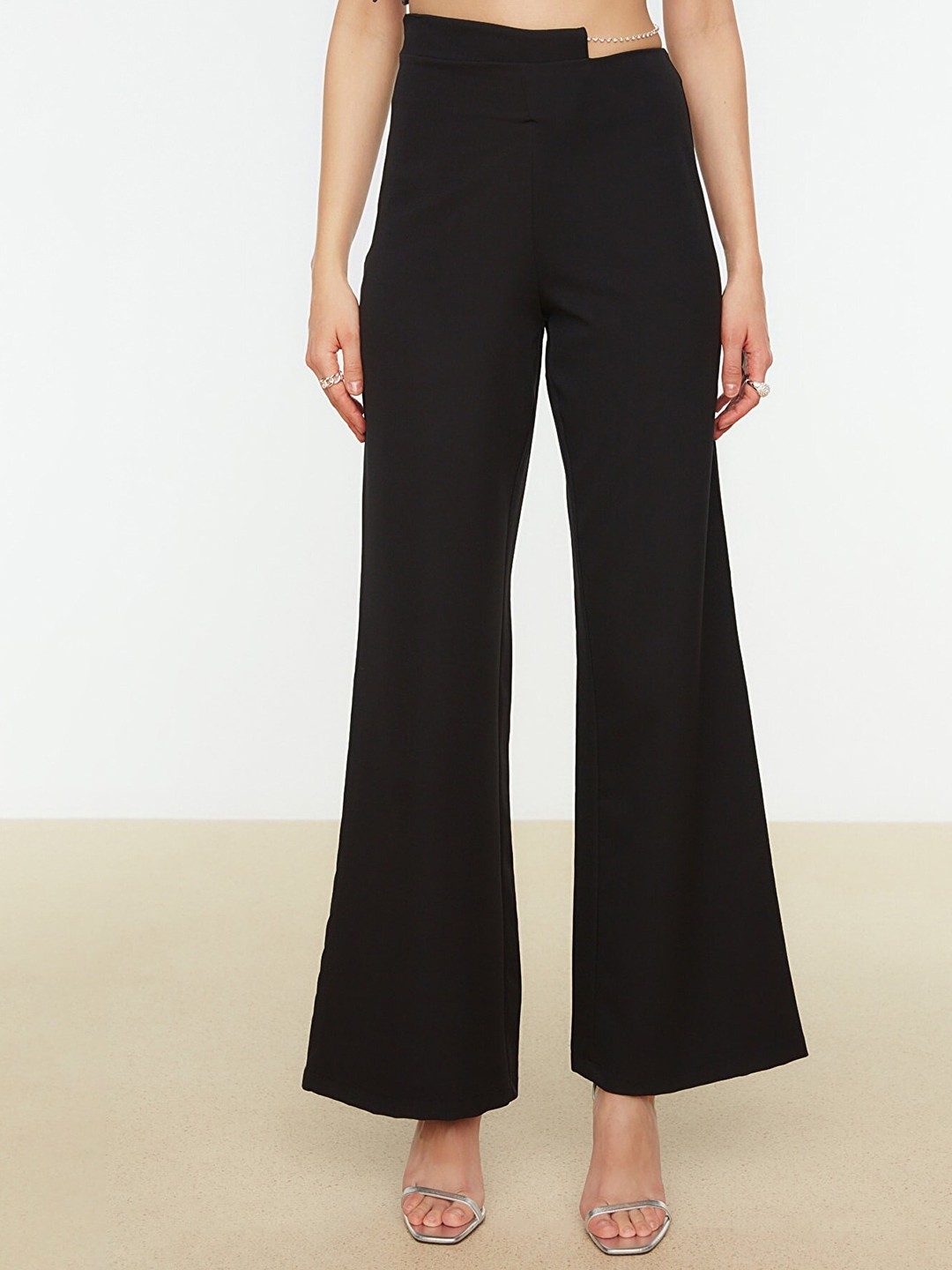 

Trendyol Women Black Solid Trousers