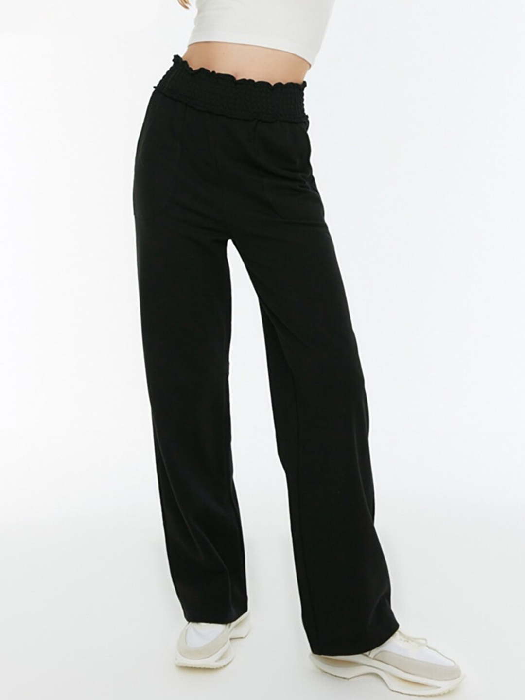 

Trendyol Women Black Solid Trousers