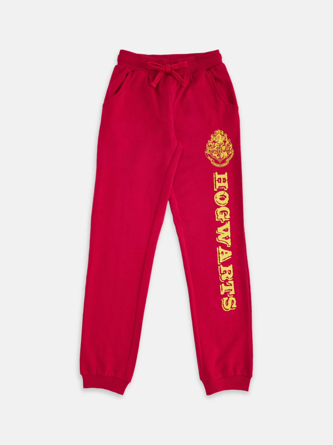

Pantaloons Junior Girls Maroon Solid Cotton Joggers