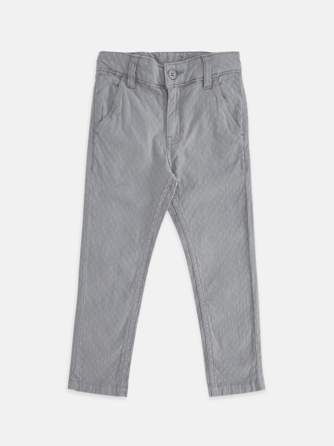 

Pantaloons Junior Boys Grey Textured Trousers
