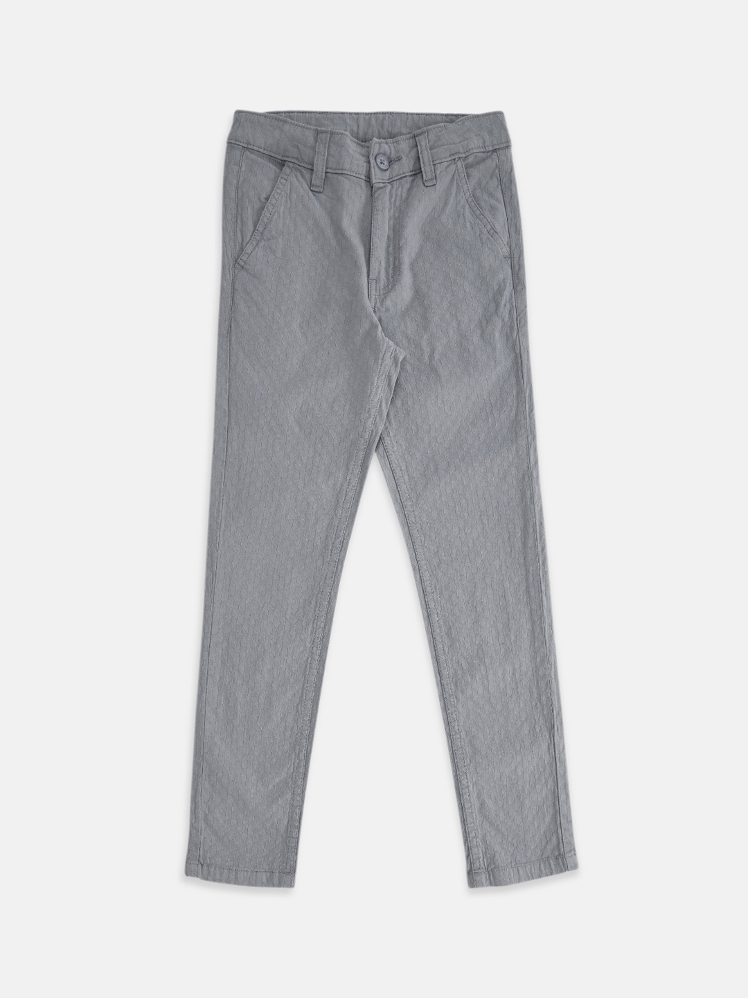 

Pantaloons Junior Boys Grey Textured Trousers