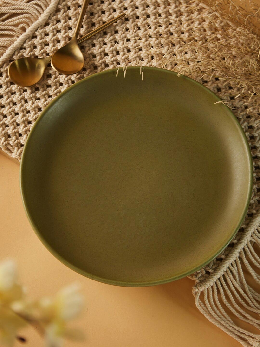

Fabindia Green 1 Pieces Ceramic Glossy Plates