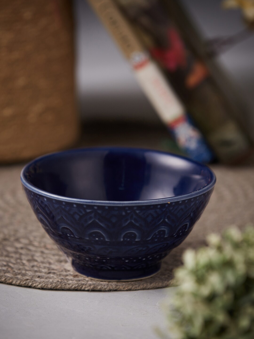 

Fabindia Blue 1 Pieces Printed Ceramic Glossy Bowls