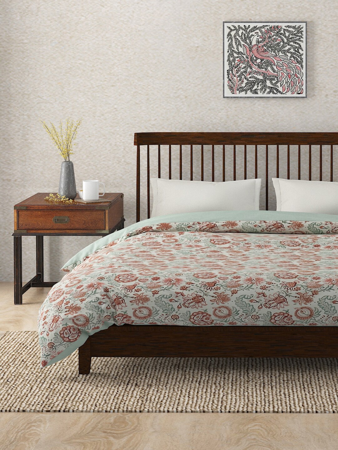 

Fabindia Coral Printed Cotton Duvet Cover