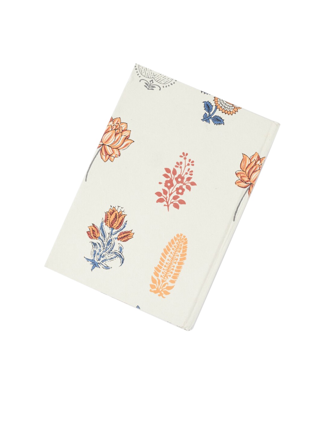 

Fabindia White & Orange Printed Writing Book