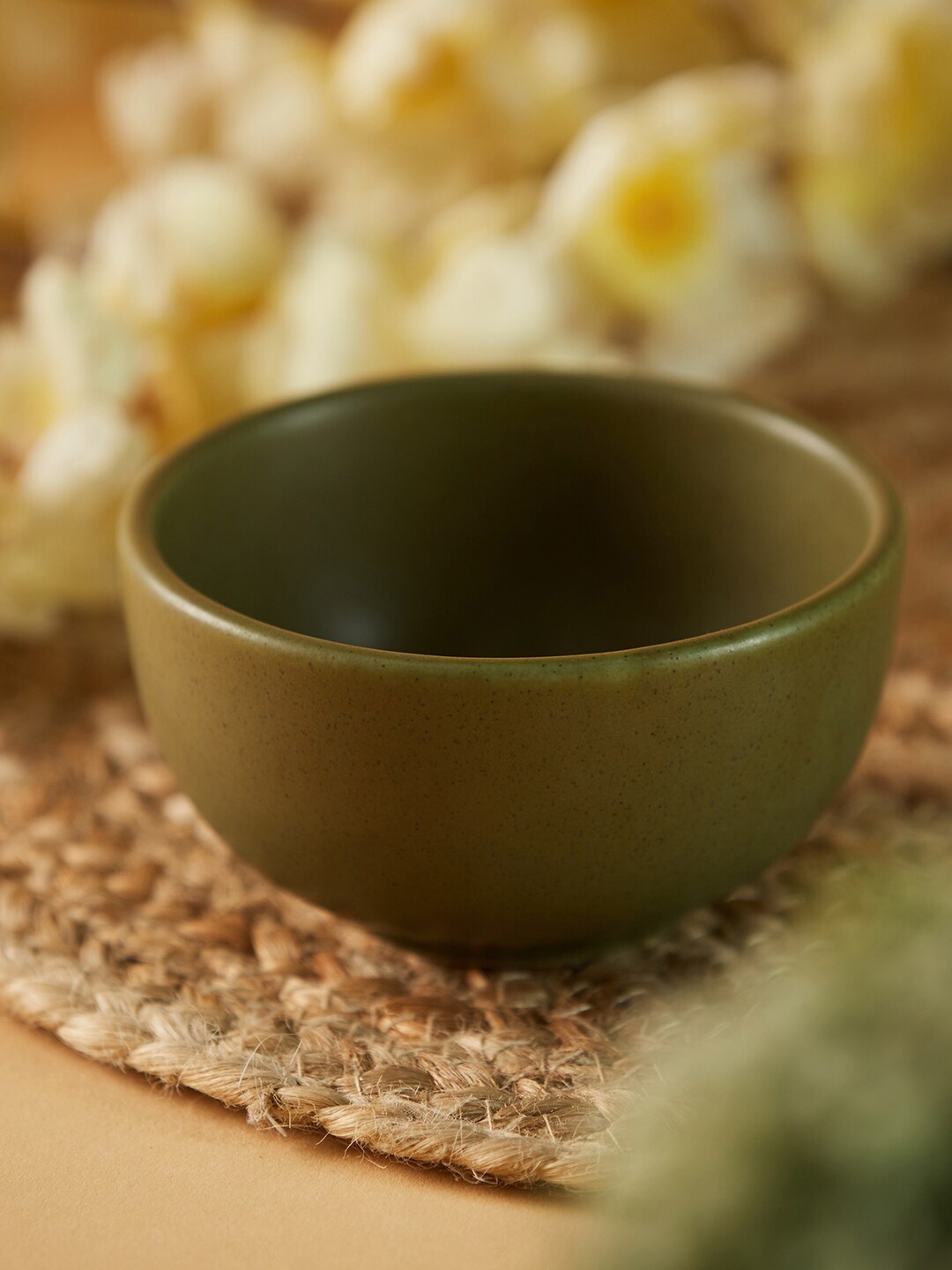 

Fabindia Green Solid Ceramic Katori