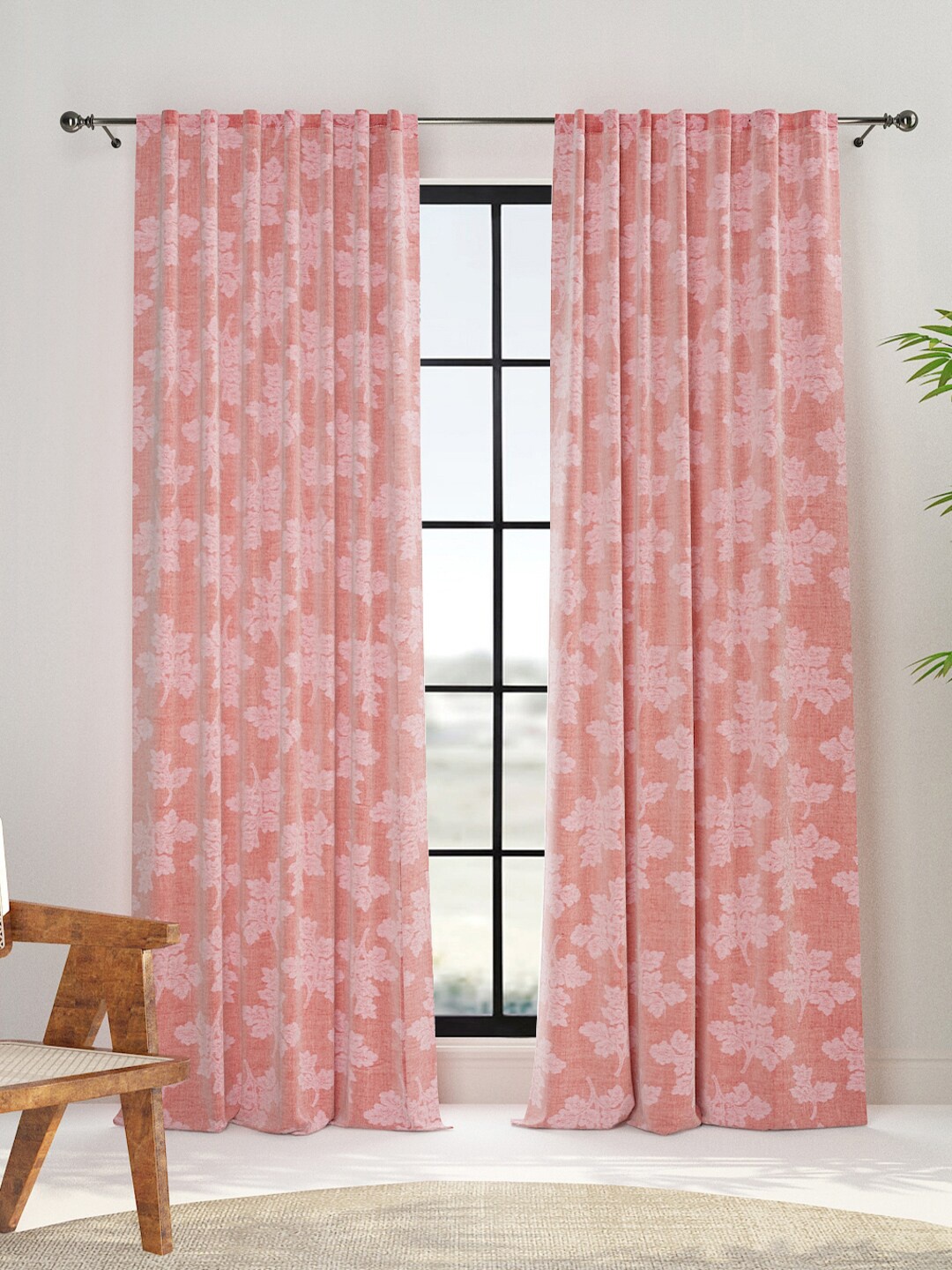 Fabindia Coral Floral Cotton Window Curtain