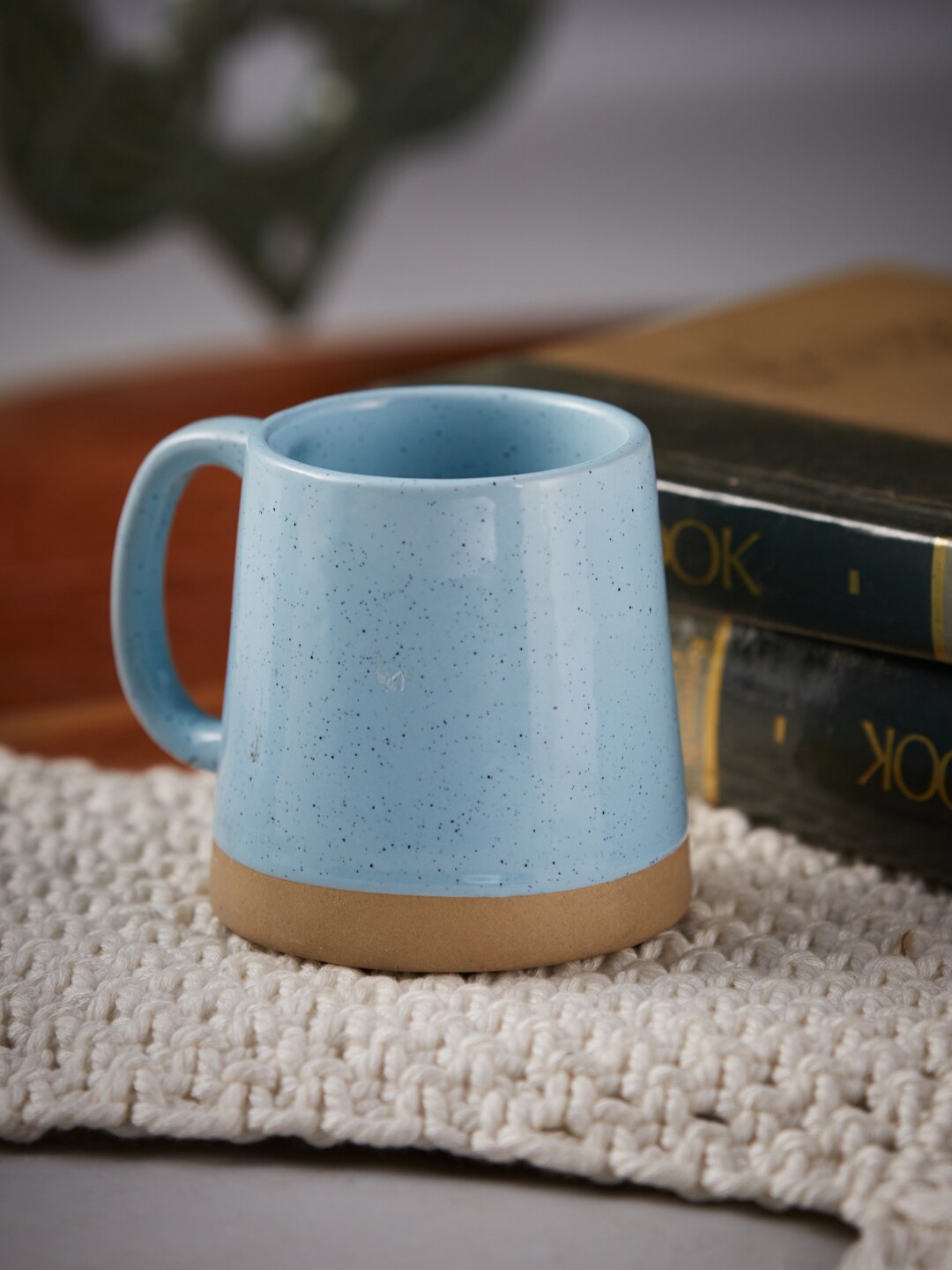 

Fabindia Blue Printed Stoneware Glossy Mugs