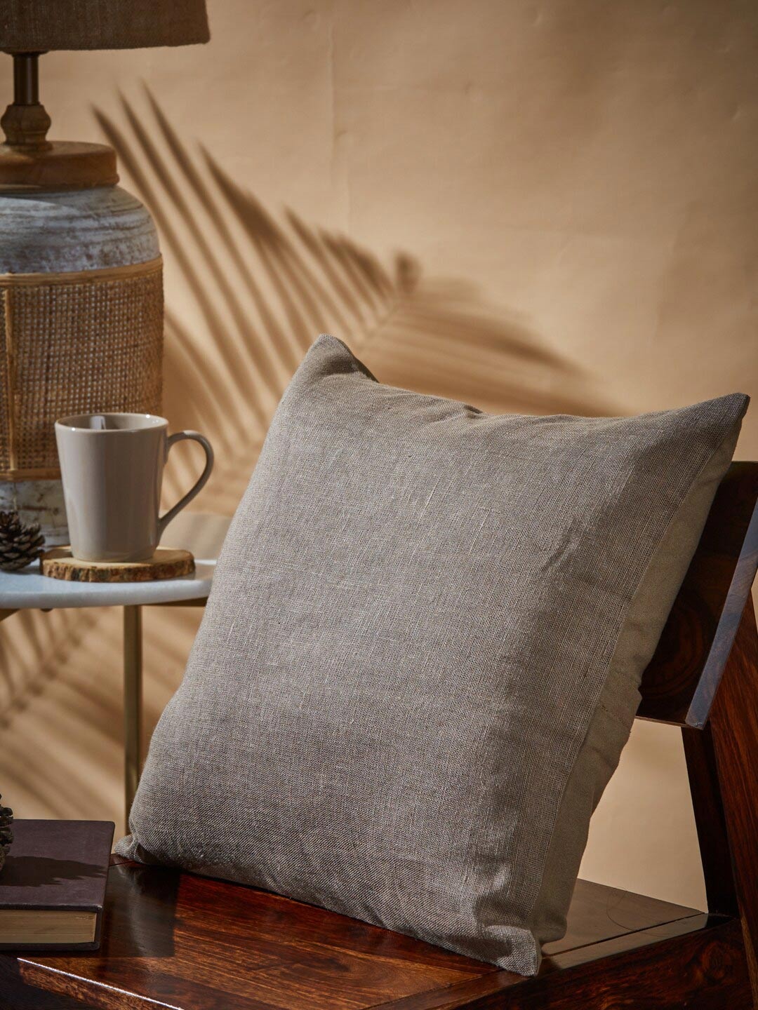 

Fabindia Brown Linen Square Cushion Covers