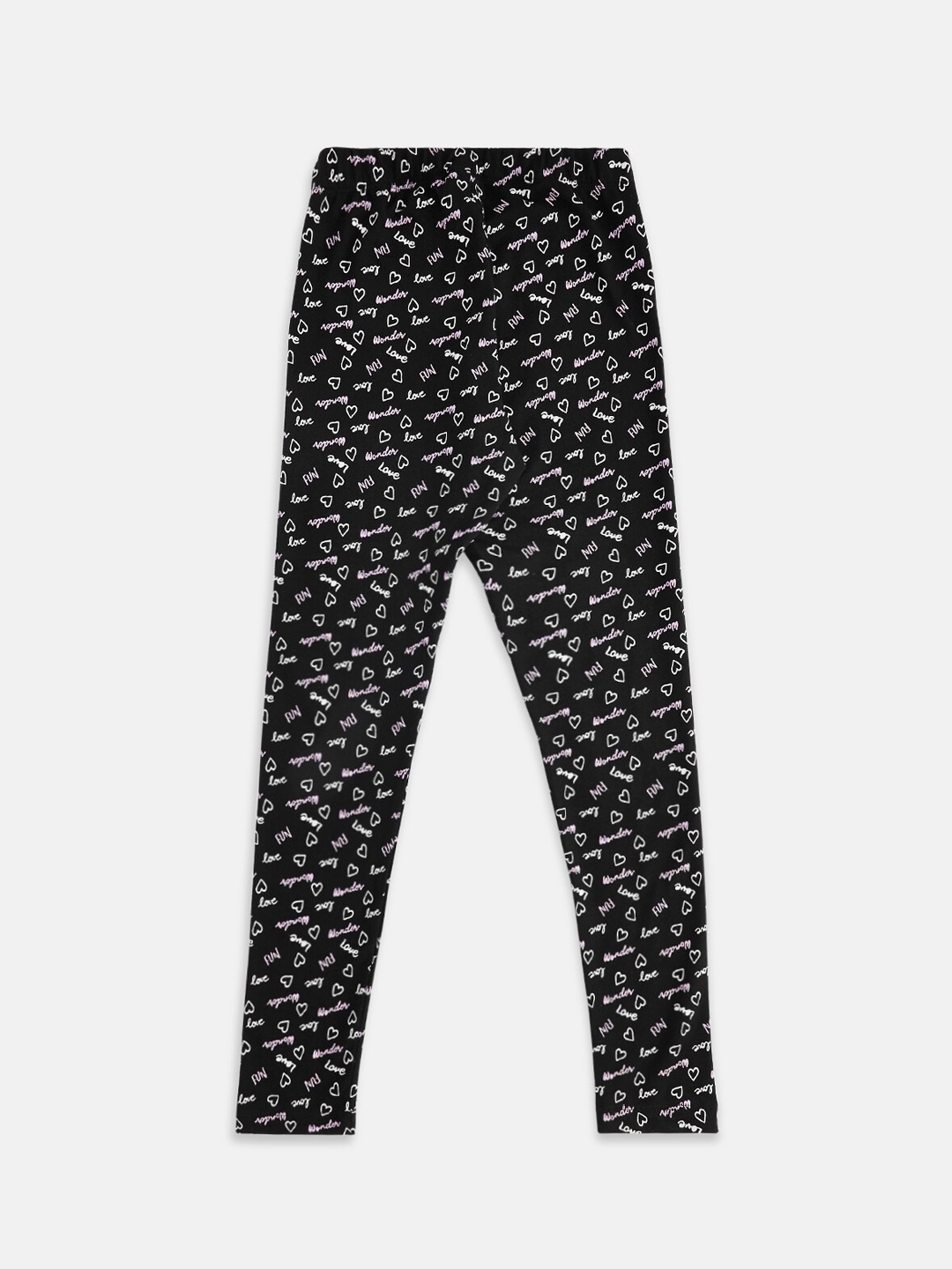 

Pantaloons Junior Girls Black & White Printed Ankle-Length Leggings
