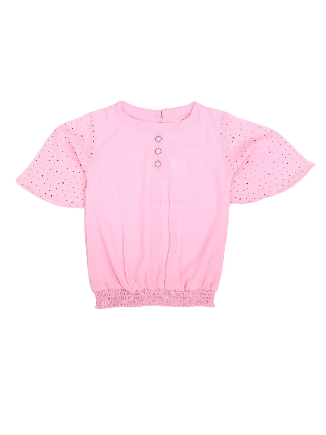 

V-Mart Pink Blouson Pure Cotton Top