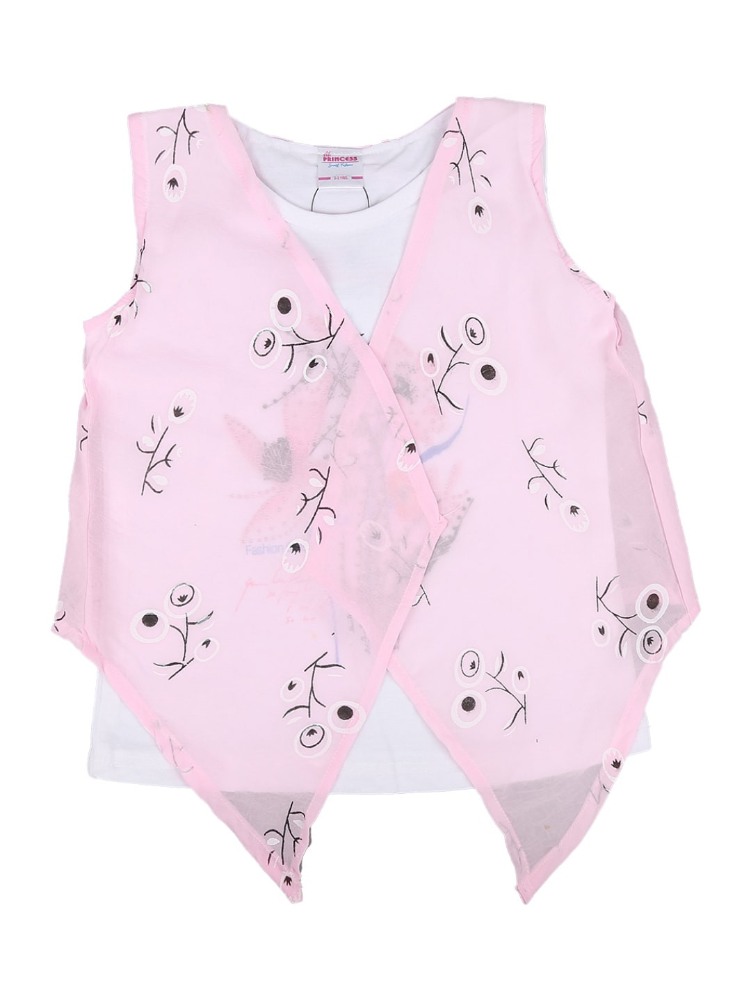 

V-Mart Pink Print Wrap Top