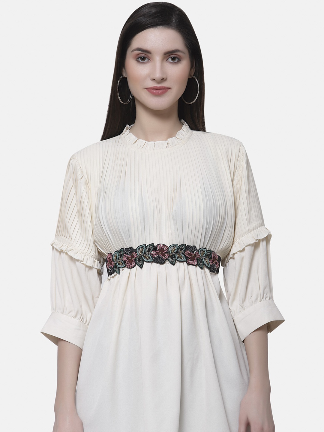 

Anekaant Women Black Velvet Embellished Belt