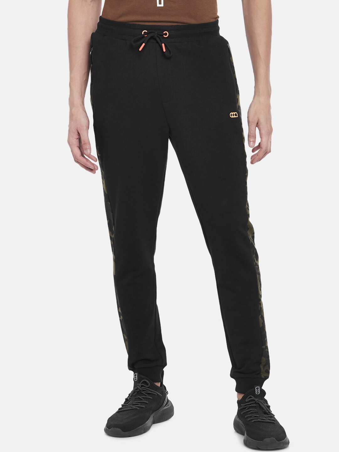 

Ajile by Pantaloons Men Black Solid Slim-Fit Cotton Joggers
