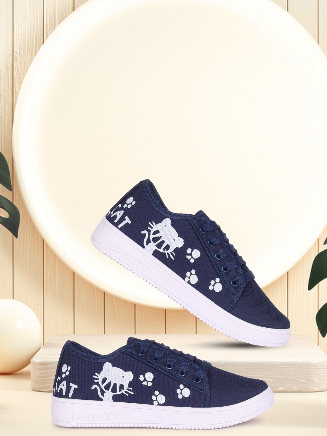 

Longwalk Women Blue Printed Sneakers