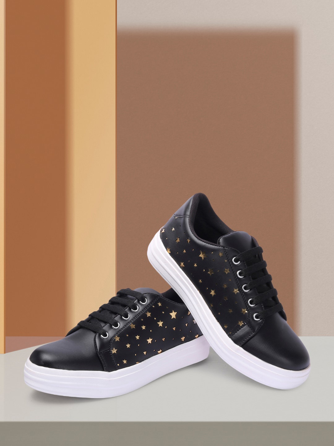 

Longwalk Women Black Printed Sneakers