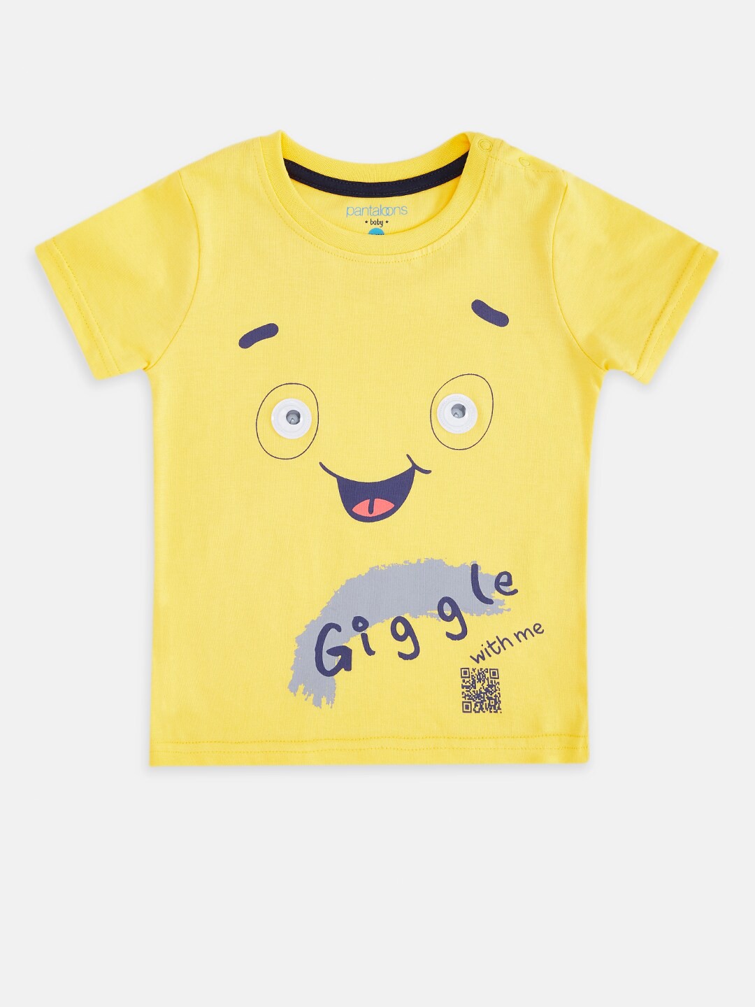 

Pantaloons Baby Boys Yellow Humor & Comic Printed Cotton T-shirt