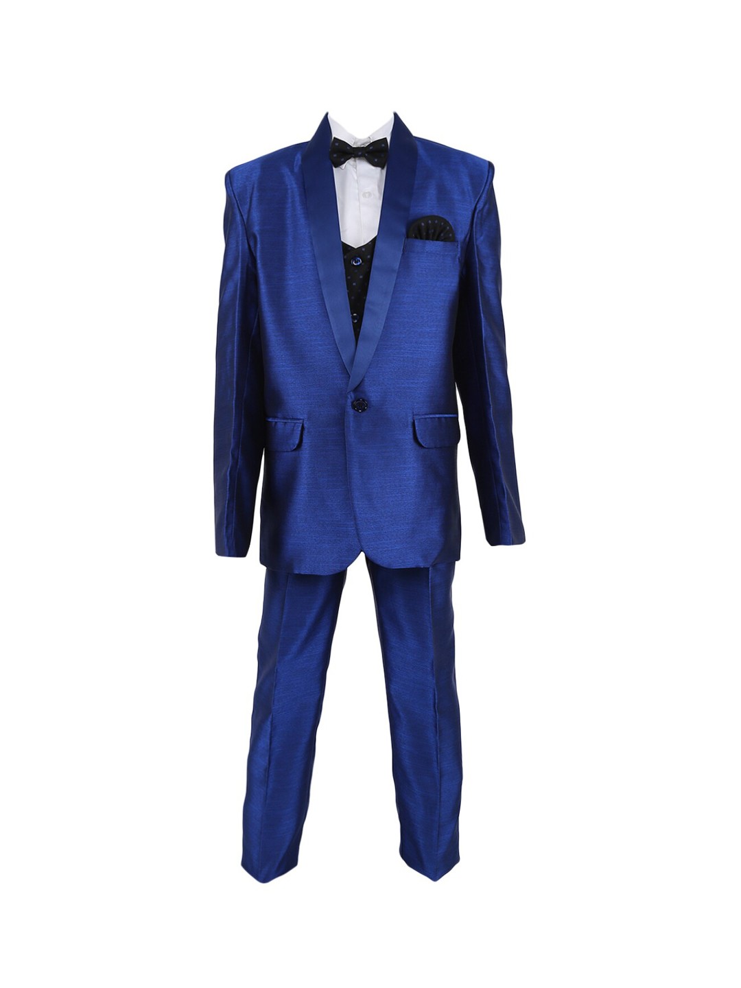 

V-Mart Boys Blue Solid Single-Breasted 2-Piece Suit