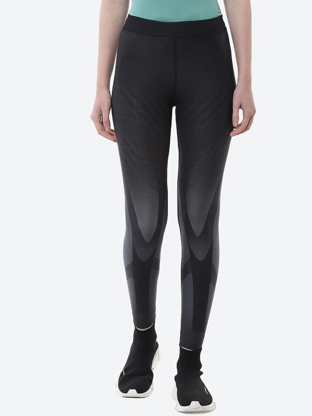 

ASICS Women Solid Ankle-Length Metarun Running Running Tights, Black