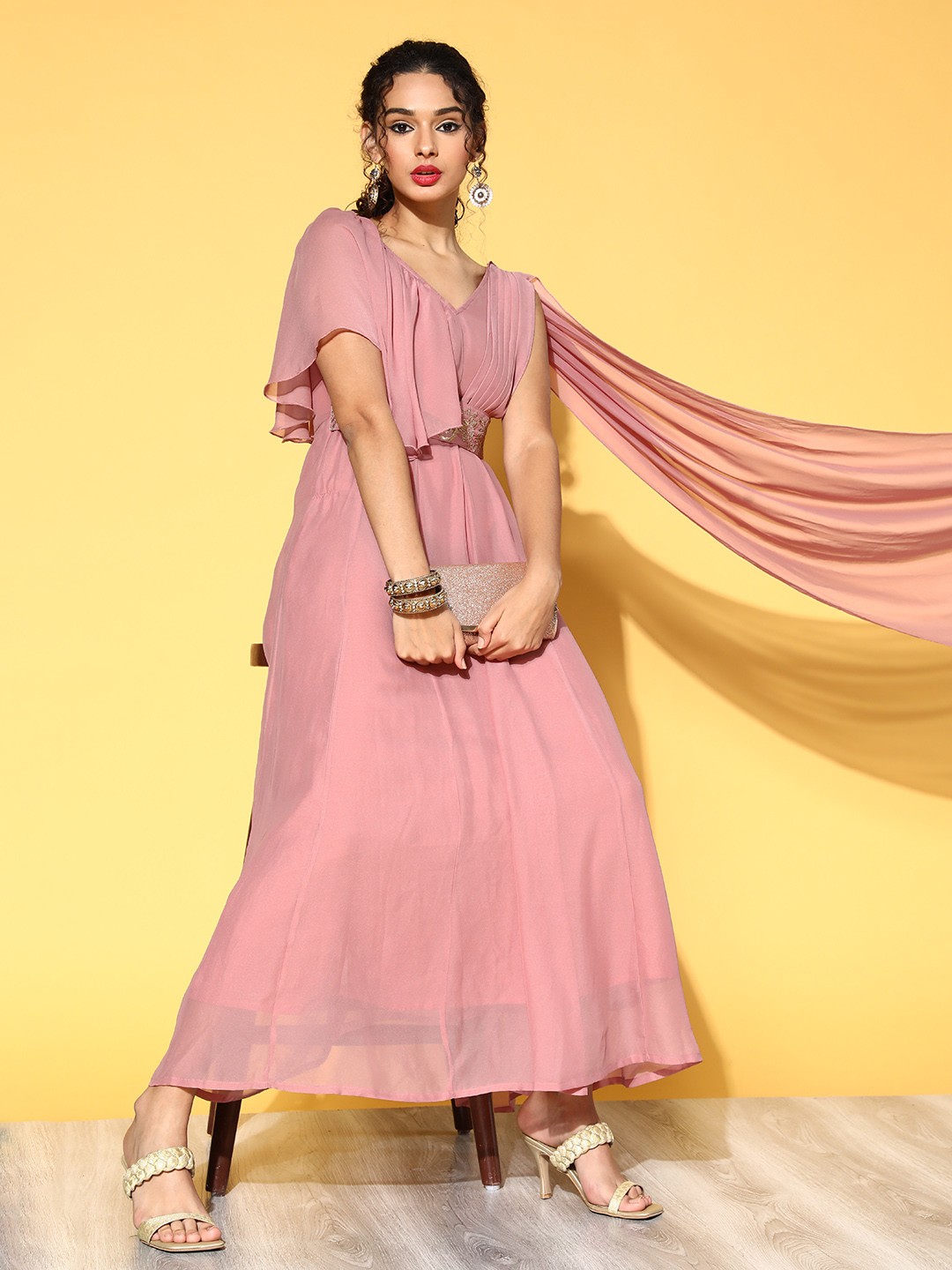 

Shae by SASSAFRAS Rose Ethnic Belted Maxi Dress